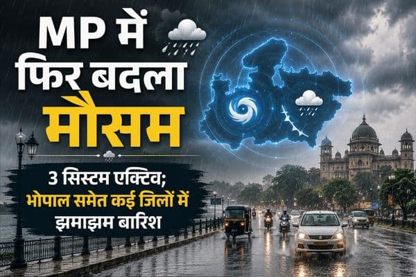 Rain Alert MP: MP में फिर बदला मौसम, 3 सिस्टम एक्टिव; भोपाल समेत कई जिलों में झमाझम बारिश
